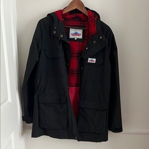 Madewell x Penfield Parka with Red Flannel Lining